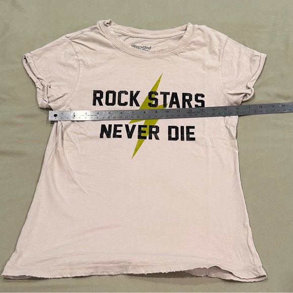 NEW Recycled Karma "Rock Stars Never Die" Roll Up Tee - Picture 6 of 10